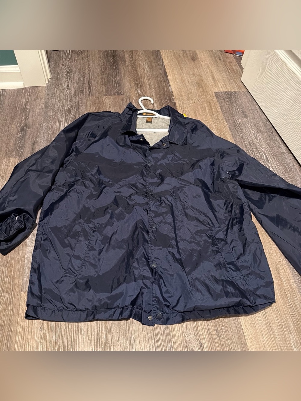 Harriton Men's Navy Windbreaker Jacket - Casual Lightweight Coat